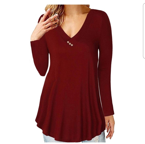 NWOT Maroon Women's Shirt XXL/2X - Picture 1 of 7